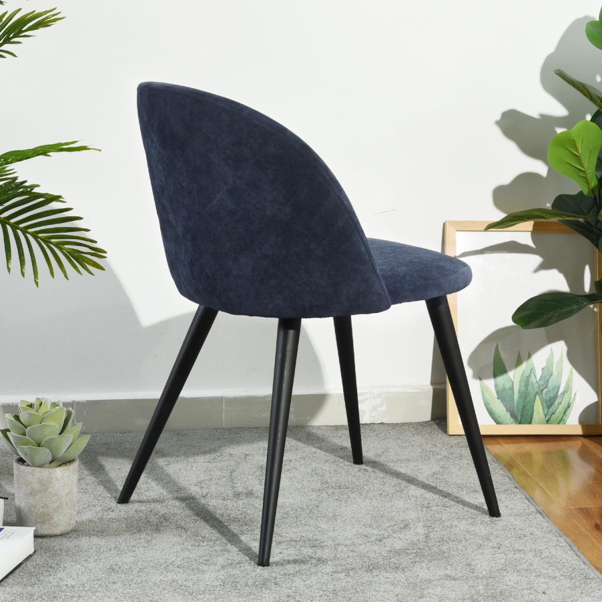 Set of 2 Dining Chairs With Round Backs Zomba Terry Fabric - Green – image 16
