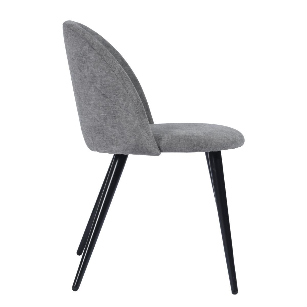 Set of 2 Dining Chairs With Round Backs Zomba Terry Fabric - Green – image 23