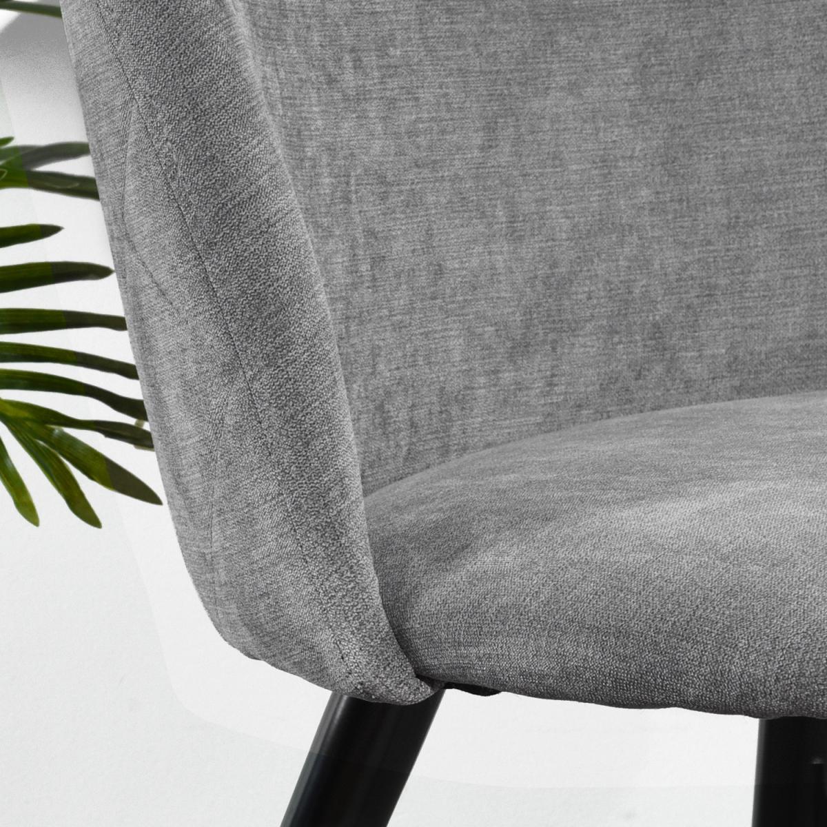 Set of 2 Dining Chairs With Round Backs Zomba Terry Fabric - Green – image 25