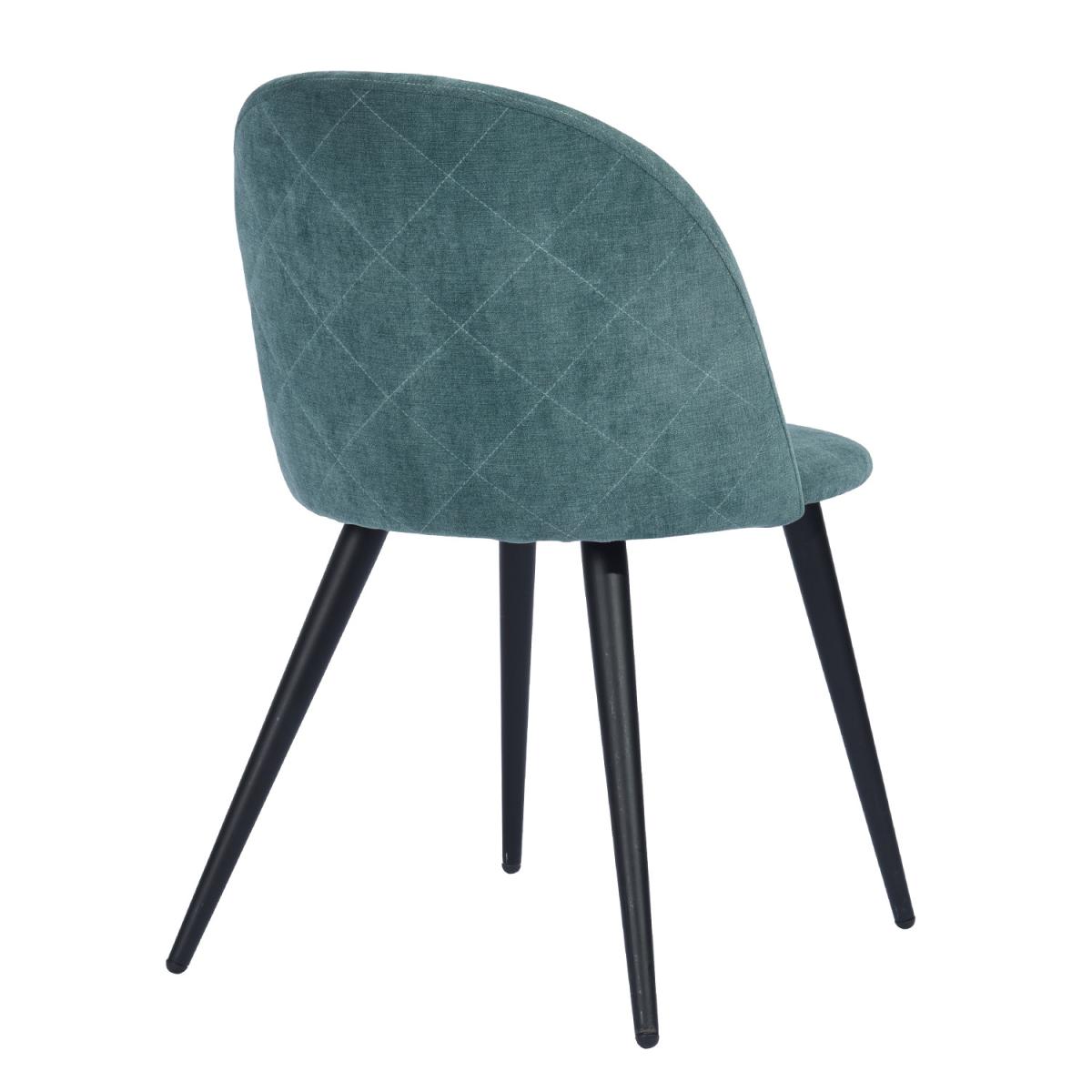 Set of 2 Dining Chairs With Round Backs Zomba Terry Fabric - Green – image 4