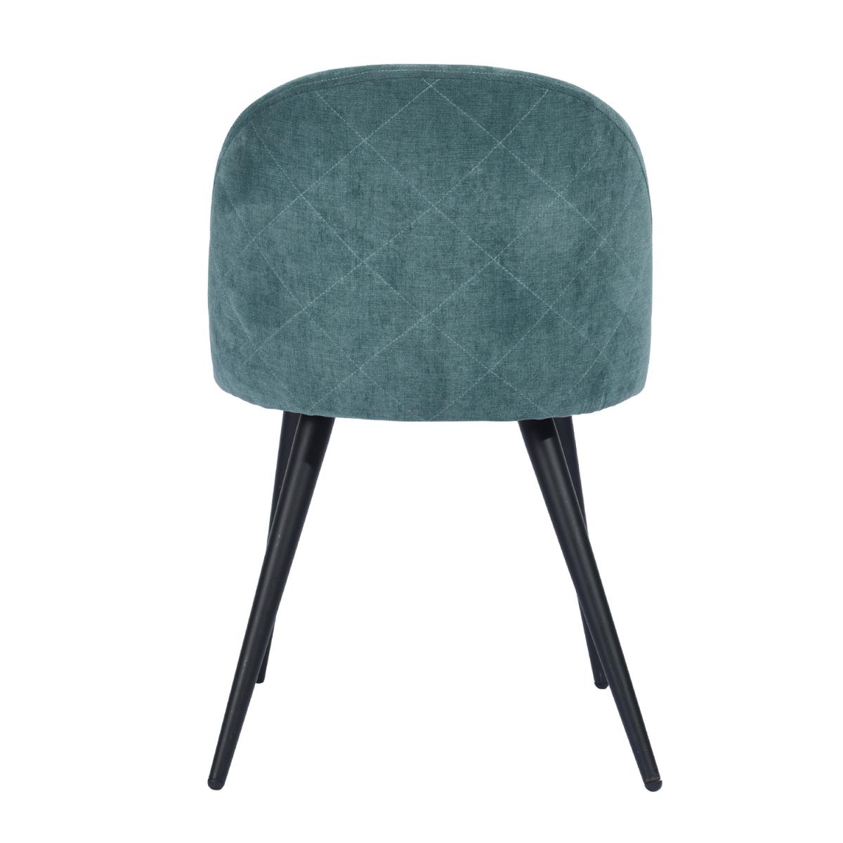 Set of 2 Dining Chairs With Round Backs Zomba Terry Fabric - Green – image 10