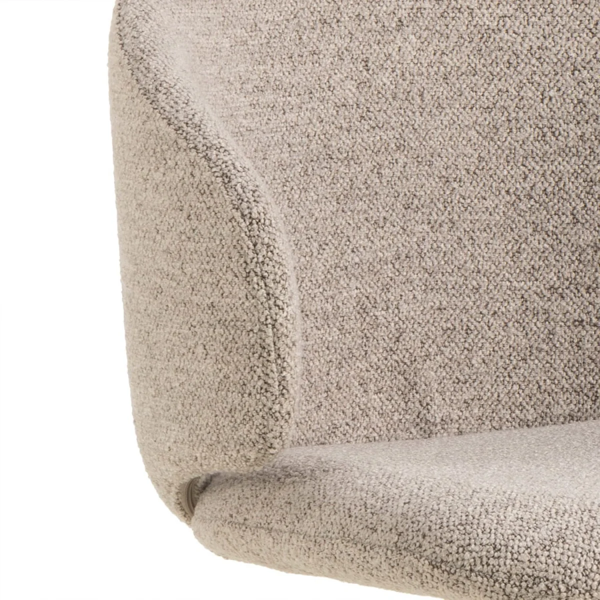 Valley Boucle Swivel Dining Chair with Spiral Steel Base - Neutral – image 5