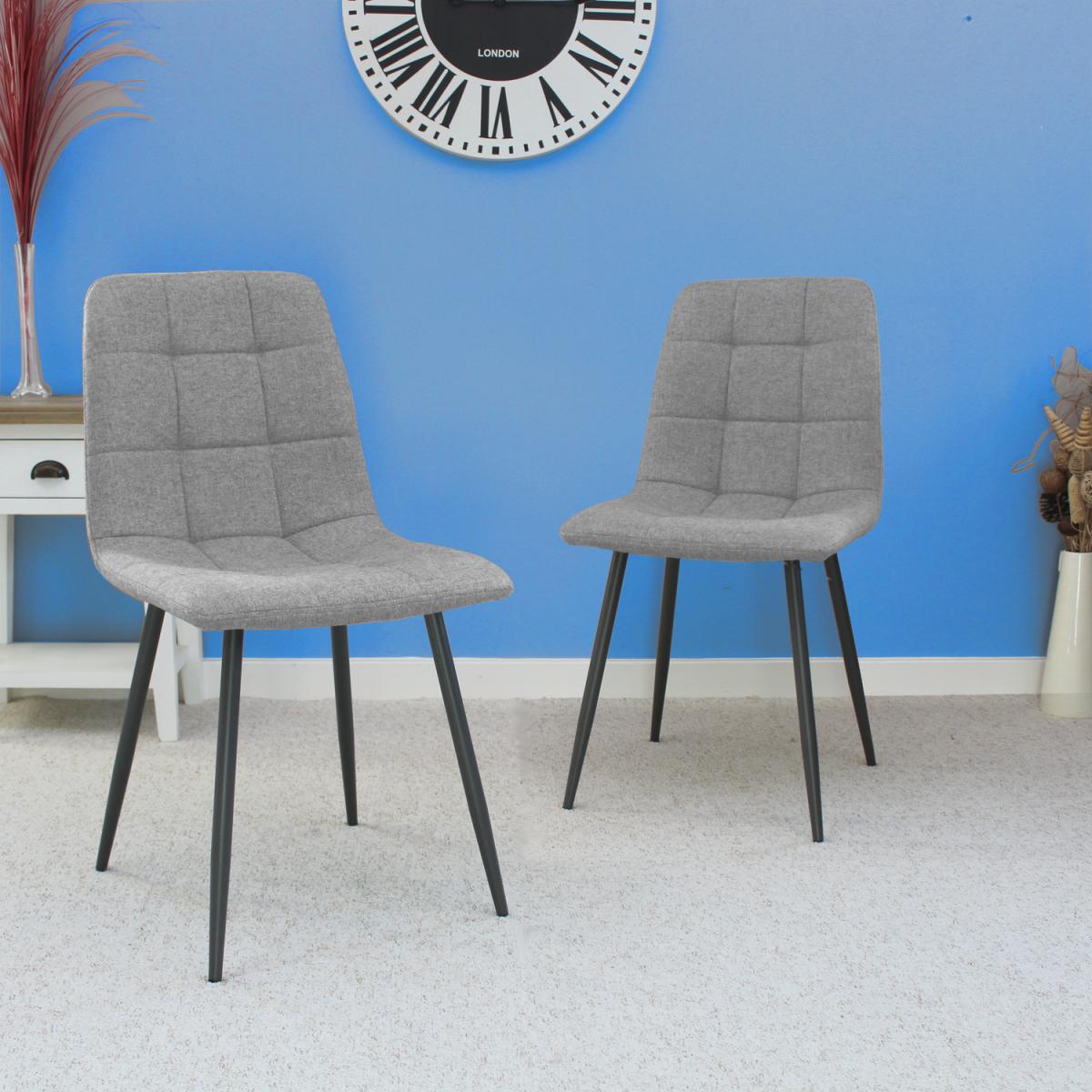 Set of 2 Orbit Dining Chairs - Light Grey – image 1