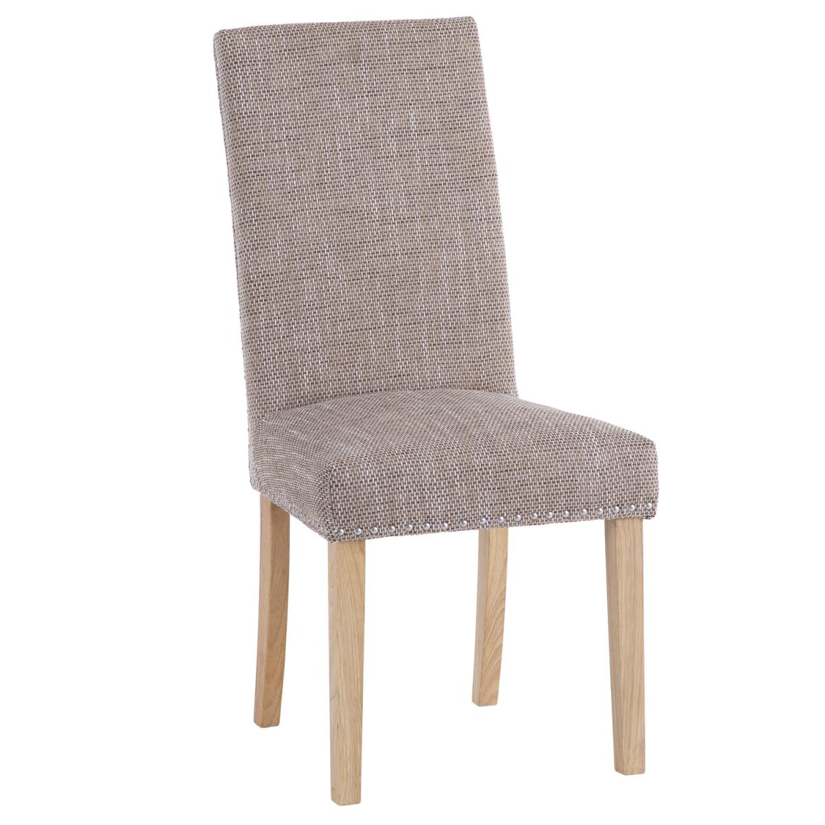Pair of Formal Studded Dining Chair - Twill – image 2