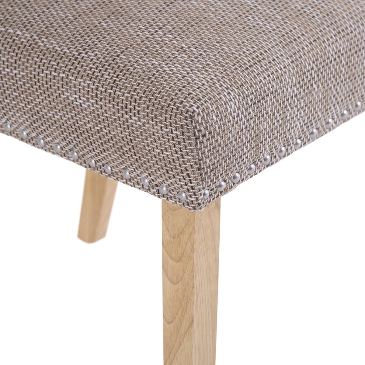 Pair of Formal Studded Dining Chair - Twill – image 4