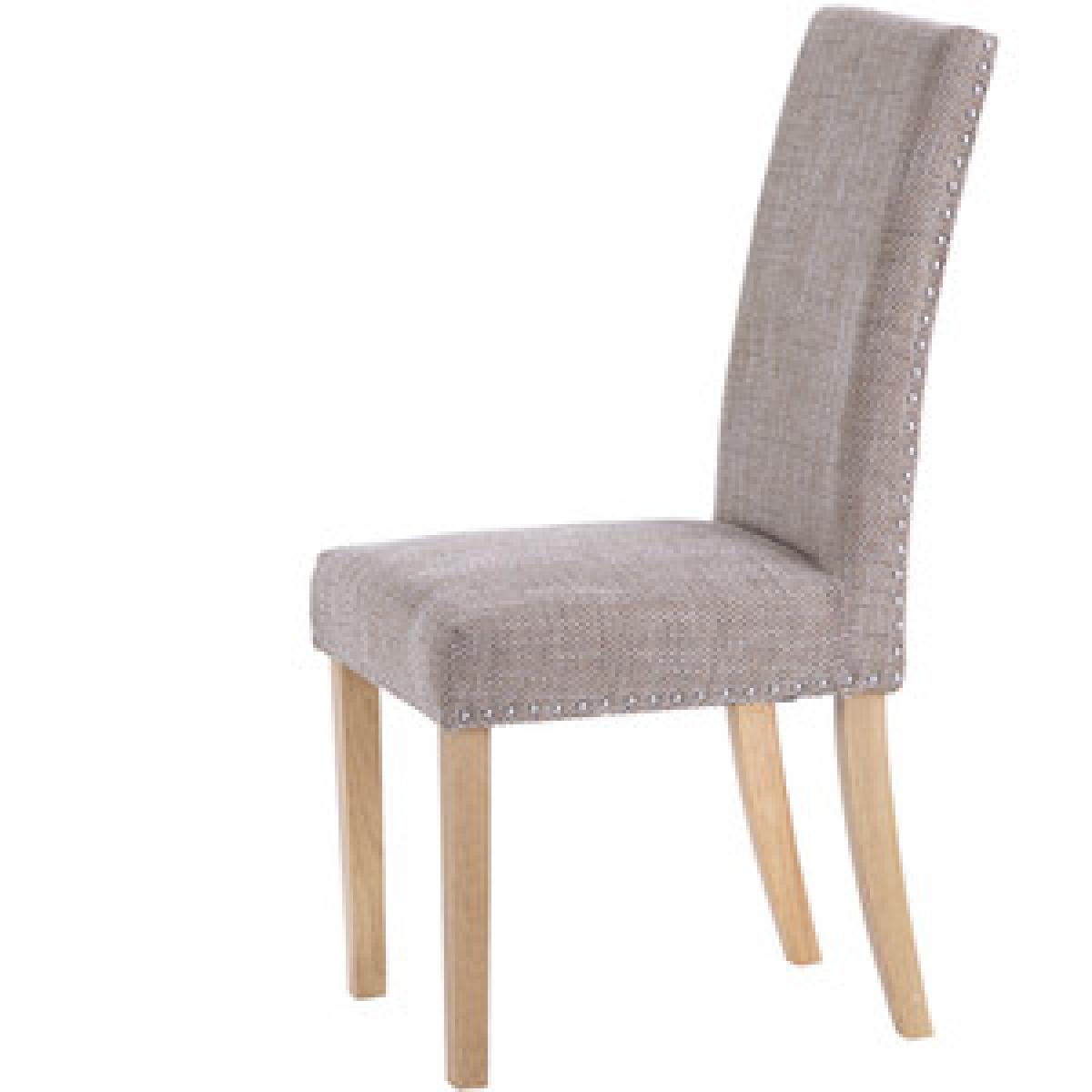 Pair of Formal Studded Dining Chair - Twill – image 5