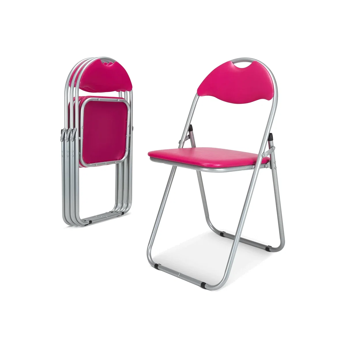 Candy Folding Dining Chair - Pink / 4 – image 1
