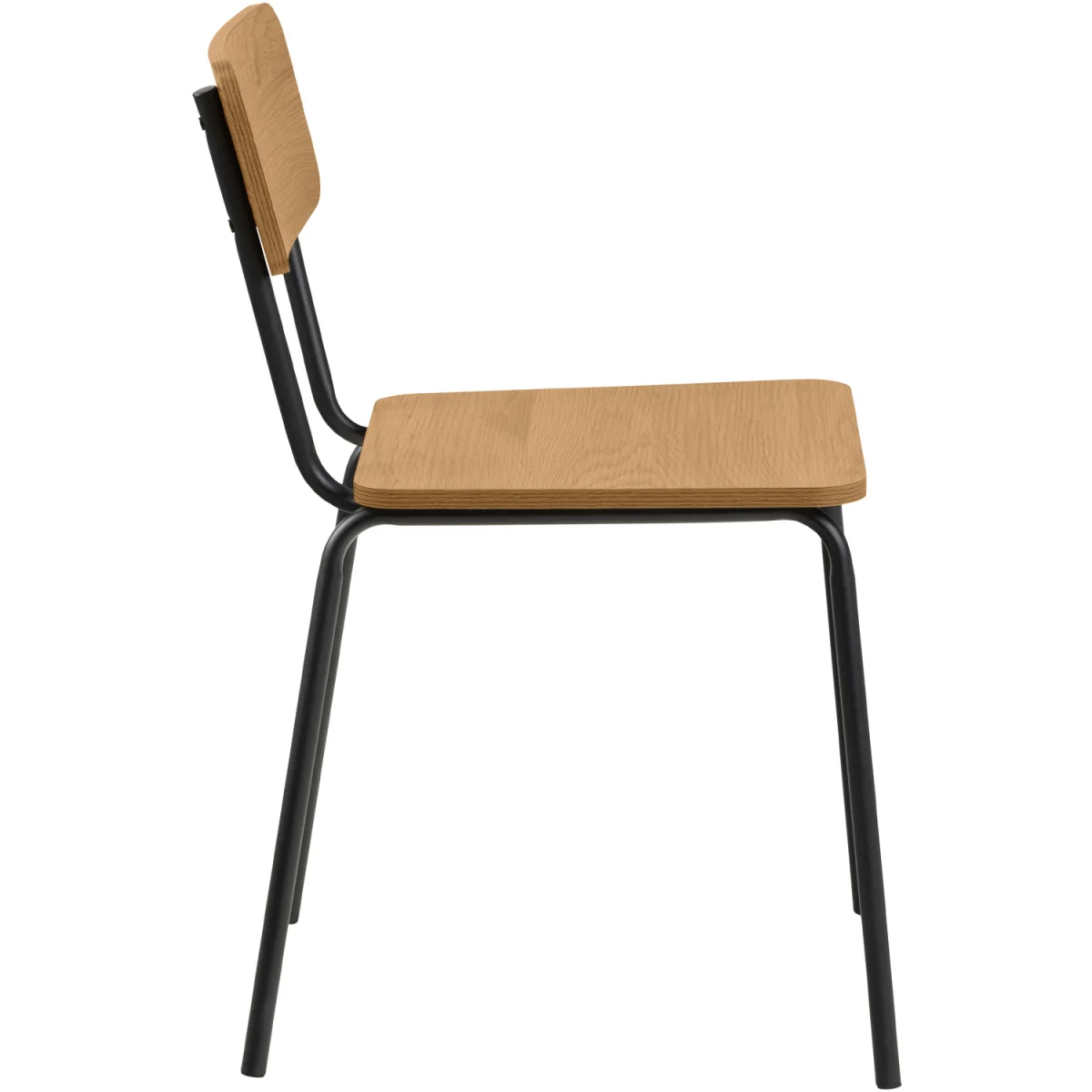 Peru Dining Chair in Steel and Oak Set of 4 - Steel & Oak – image 5