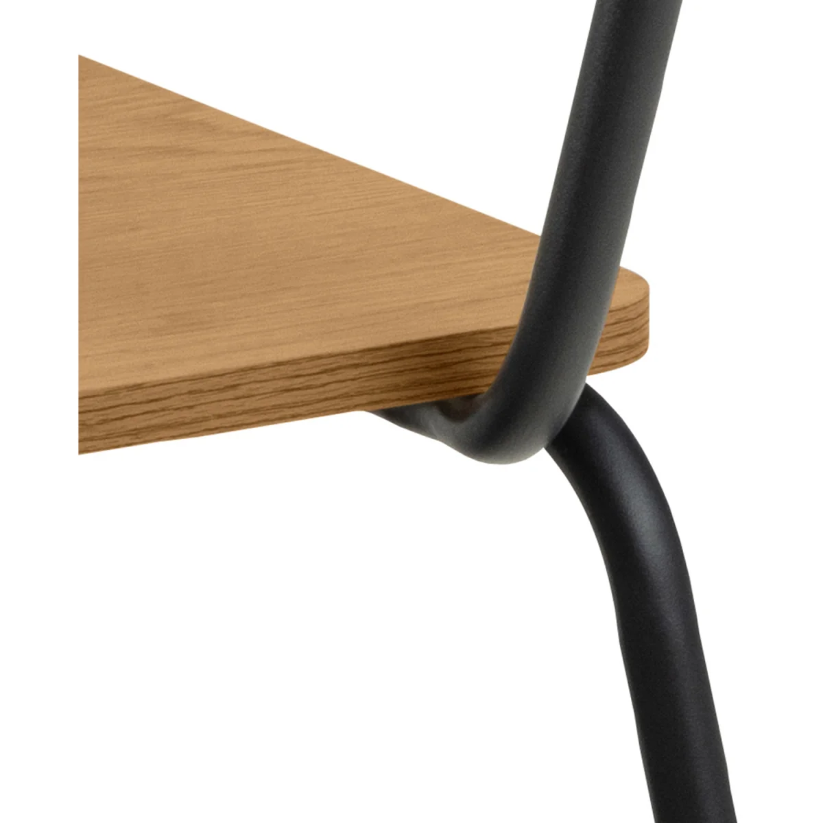Peru Dining Chair in Steel and Oak Set of 4 - Steel & Oak – image 7