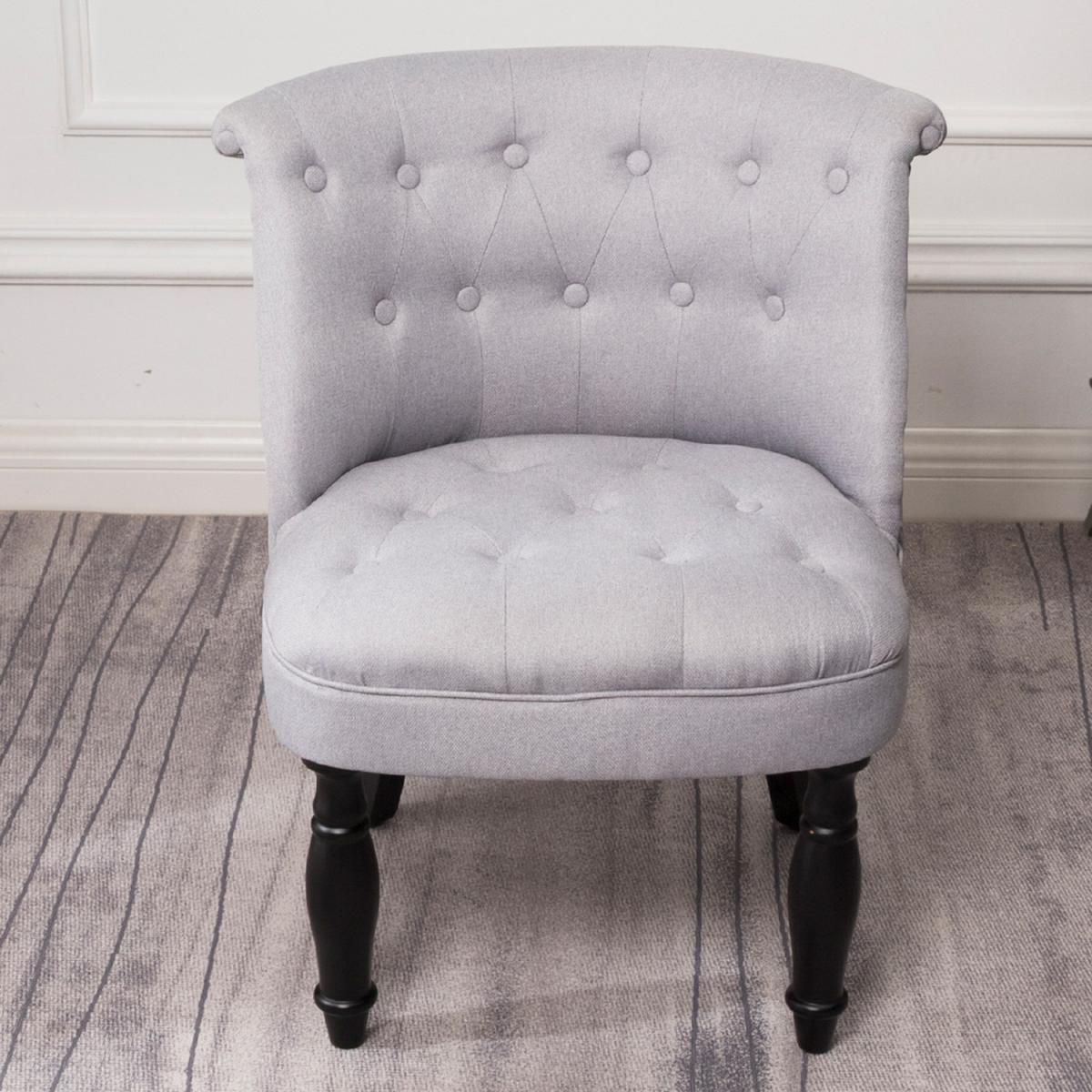 Linen Classic Dining Chair - Grey – image 4