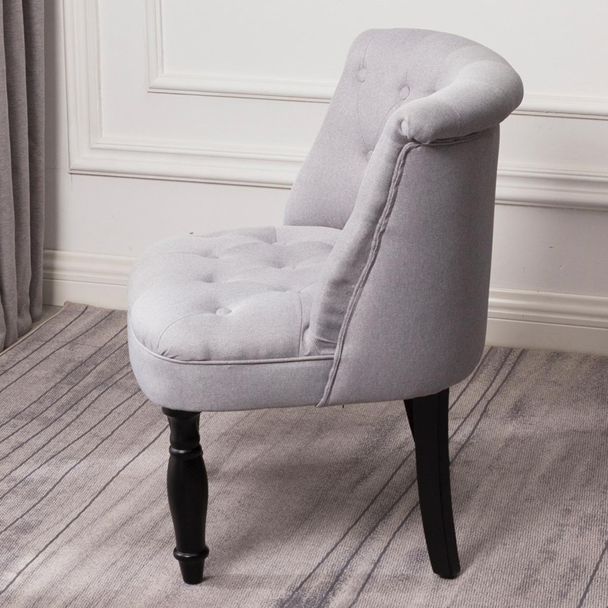 Linen Classic Dining Chair - Grey – image 5