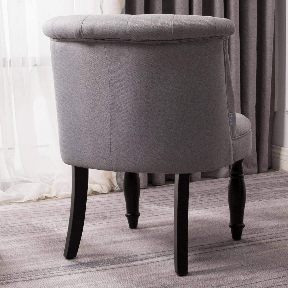 Linen Classic Dining Chair - Grey – image 6
