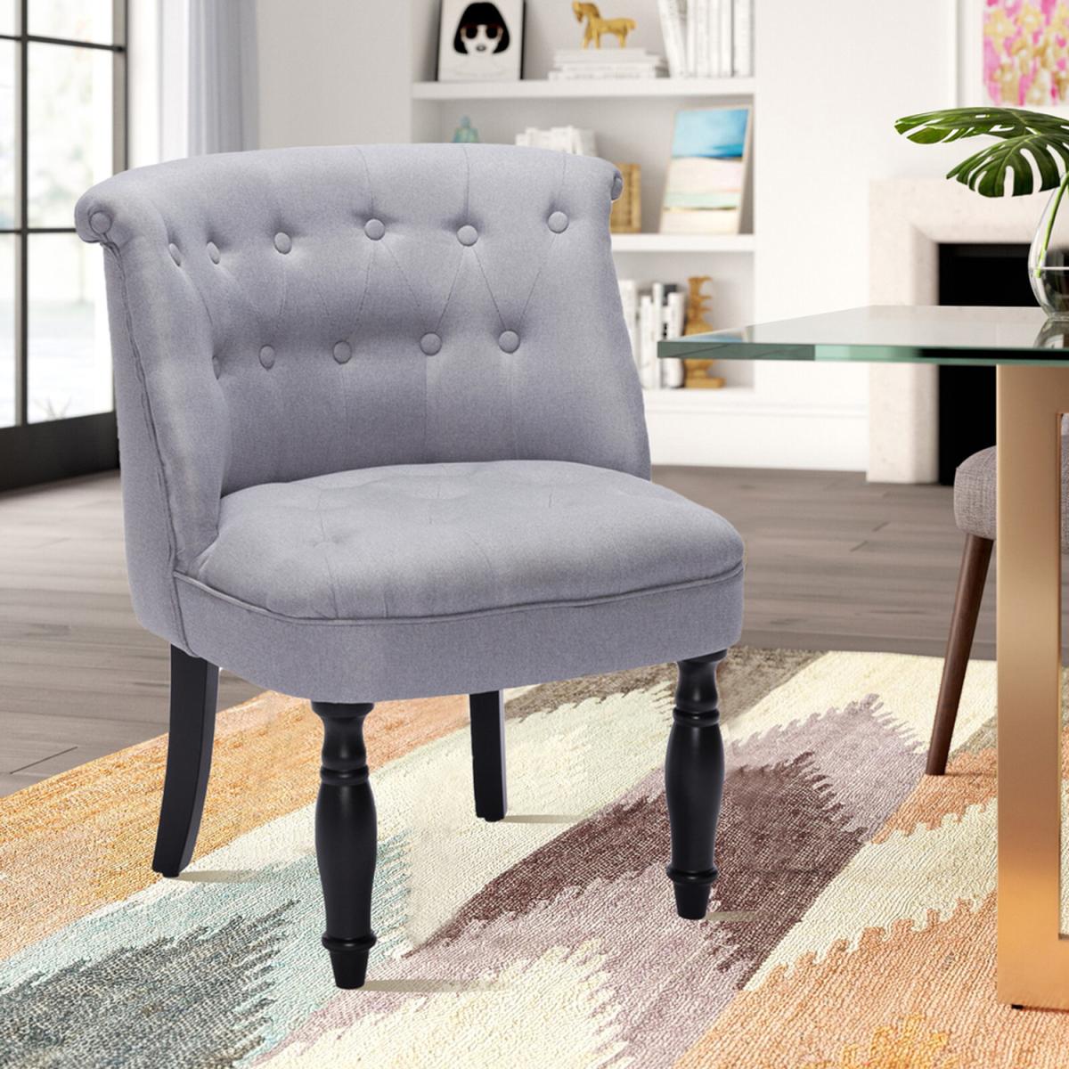 Linen Classic Dining Chair - Grey – image 8