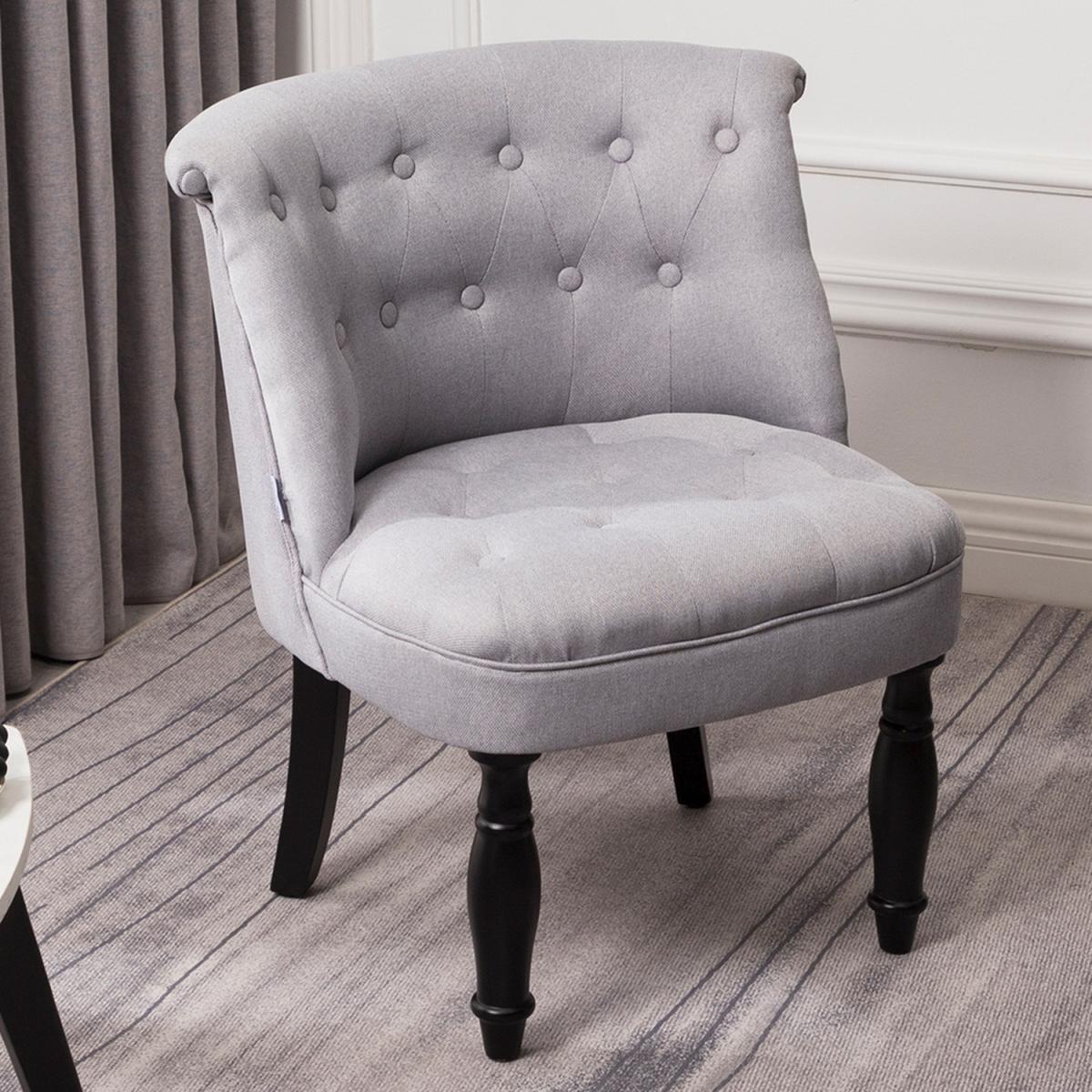 Linen Classic Dining Chair - Grey – image 9