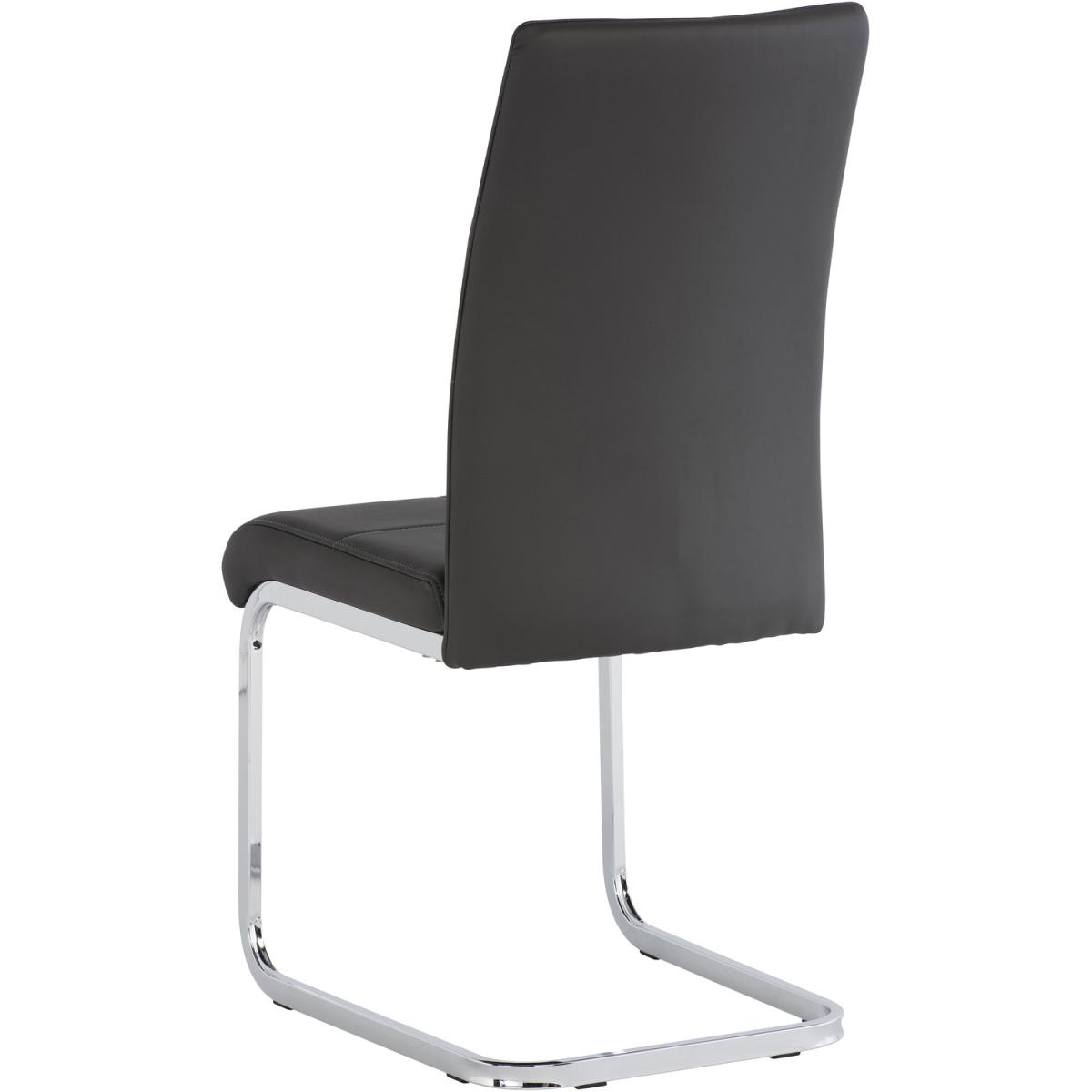 Charcoal Grey Florence PU Dining Chair - Grey – image 2
