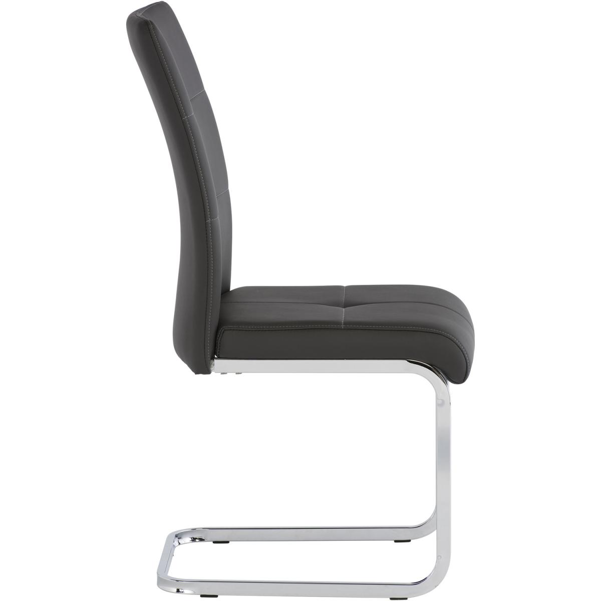 Charcoal Grey Florence PU Dining Chair - Grey – image 3