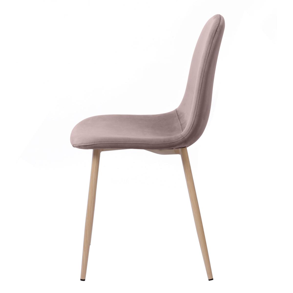 Pair of Velvet Molly Chairs - Blush – image 2