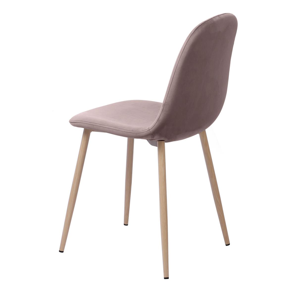 Pair of Velvet Molly Chairs - Blush – image 4