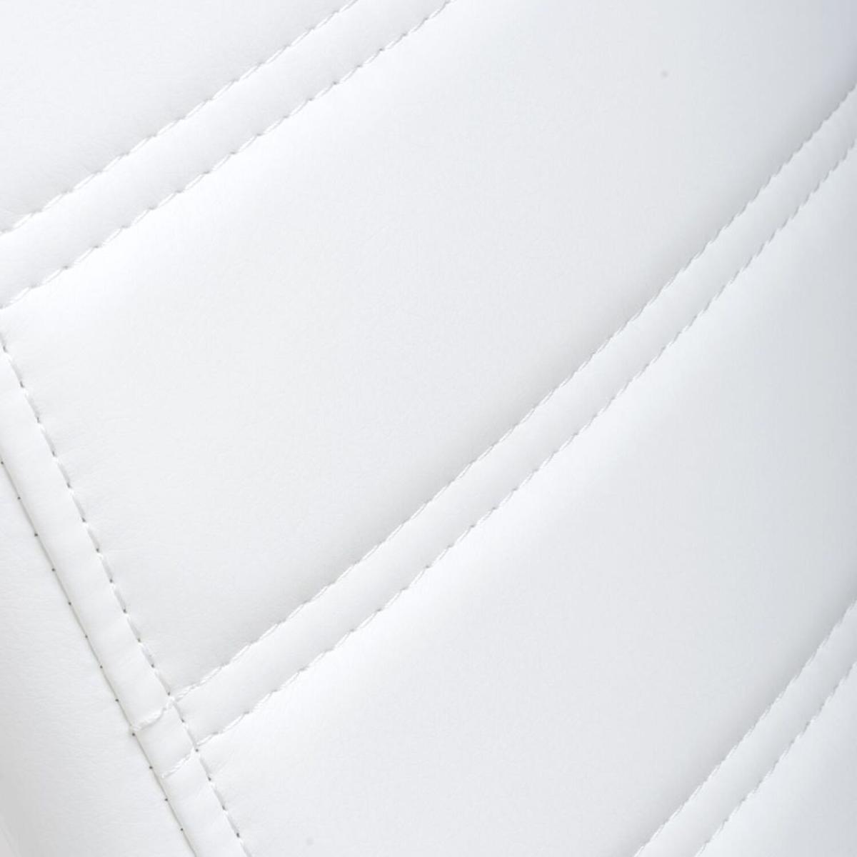 Pair Of Callisto Leather Effect White Dining Chair – image 8