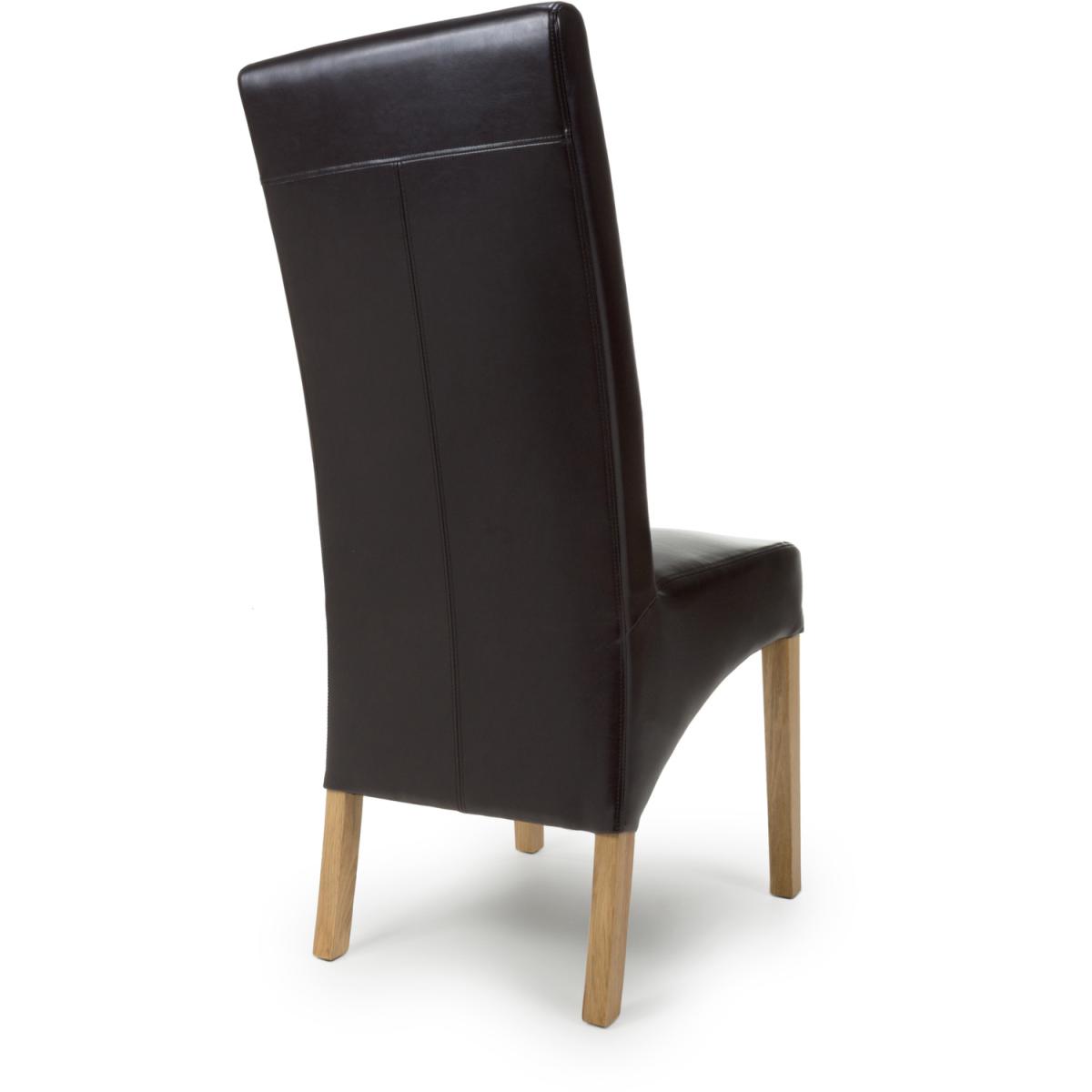 Pair Of Kenton Bonded Leather Dining Chairs - Brown – image 2