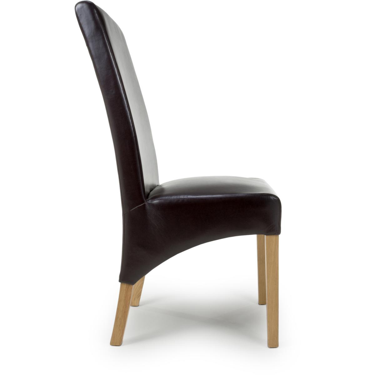 Pair Of Kenton Bonded Leather Dining Chairs - Brown – image 3