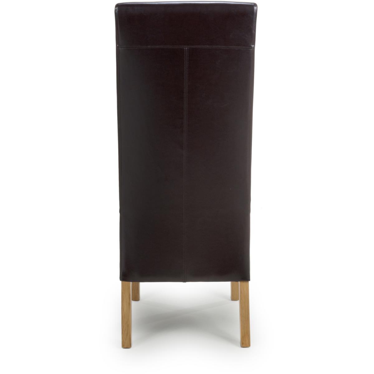 Pair Of Kenton Bonded Leather Dining Chairs - Brown – image 5