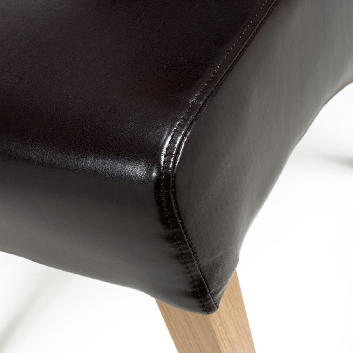 Pair Of Kenton Bonded Leather Dining Chairs - Brown – image 6