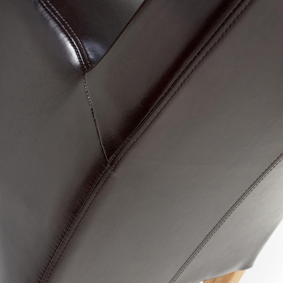 Pair Of Kenton Bonded Leather Dining Chairs - Brown – image 7