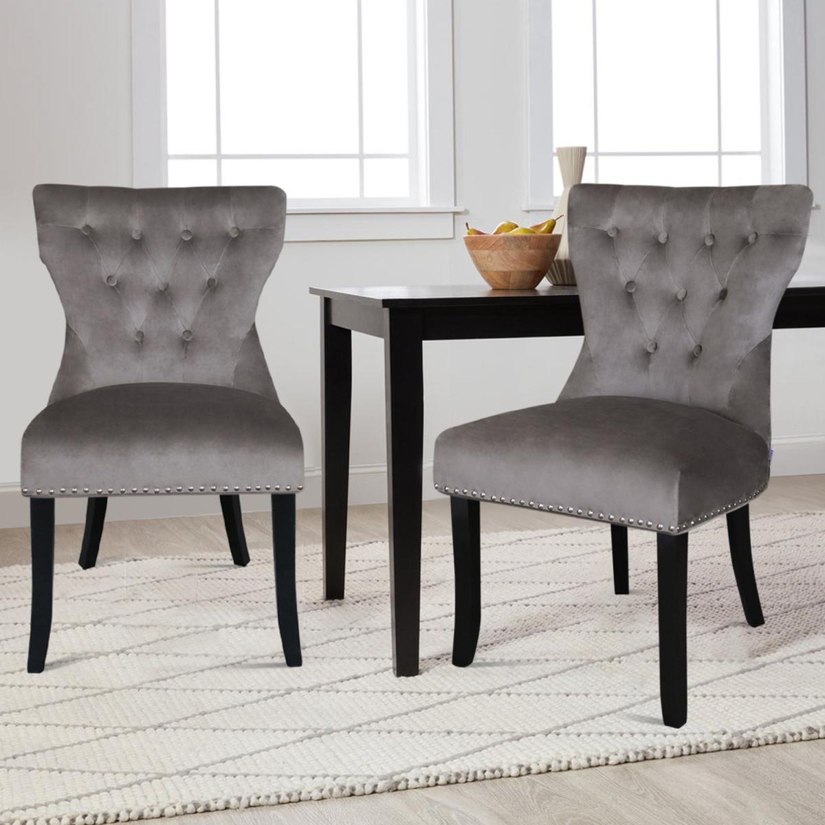 Velvet Dining Room Chairs Set - Pink – image 14
