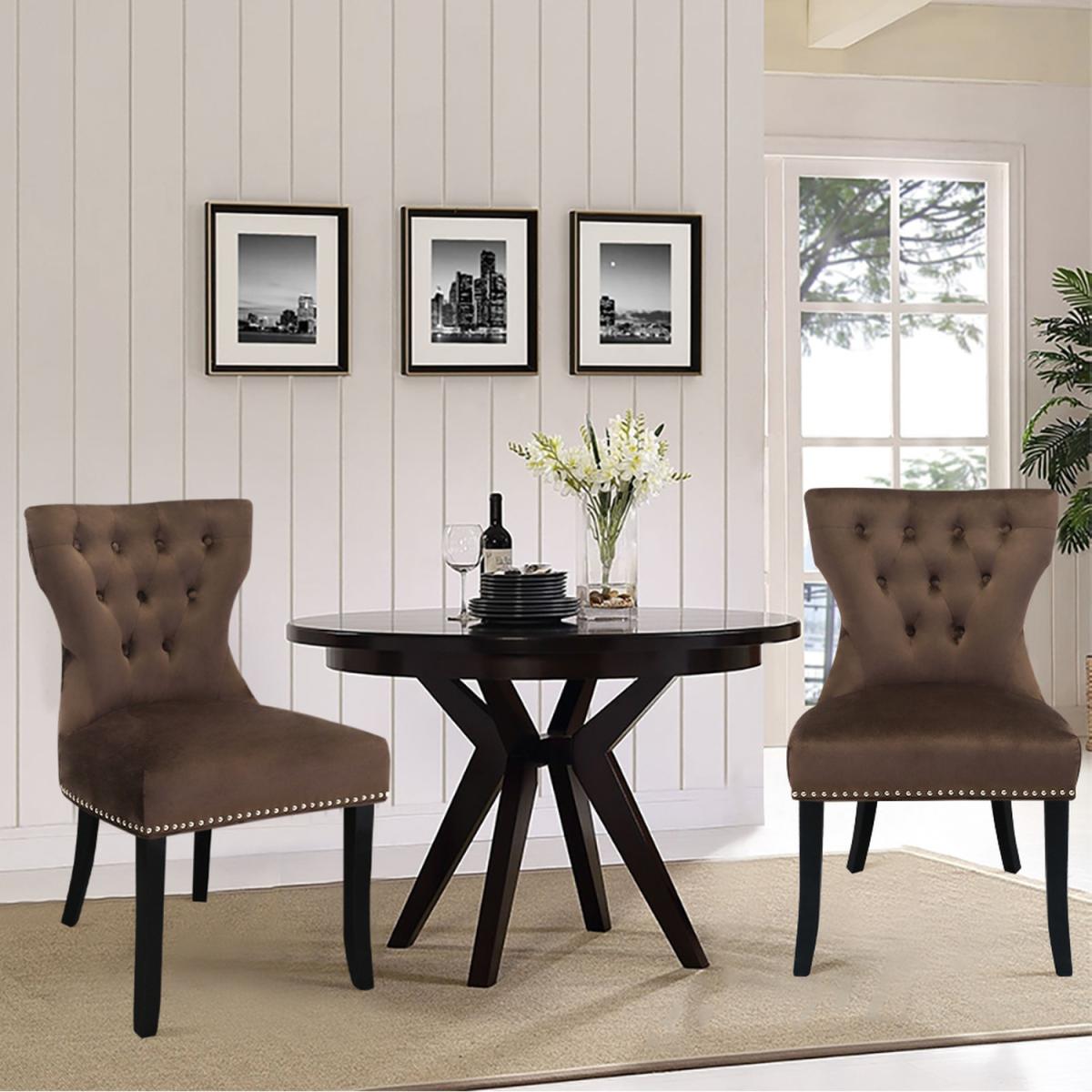 Velvet Dining Room Chairs Set - Pink – image 19