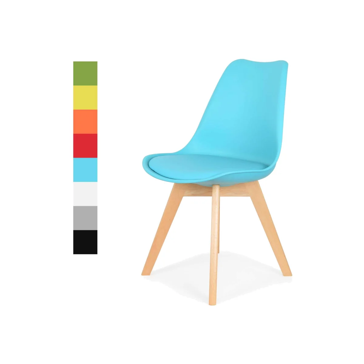 Dining Chair with Wooden Legs(Blue Chair 1) - Blue / 1 – image 1