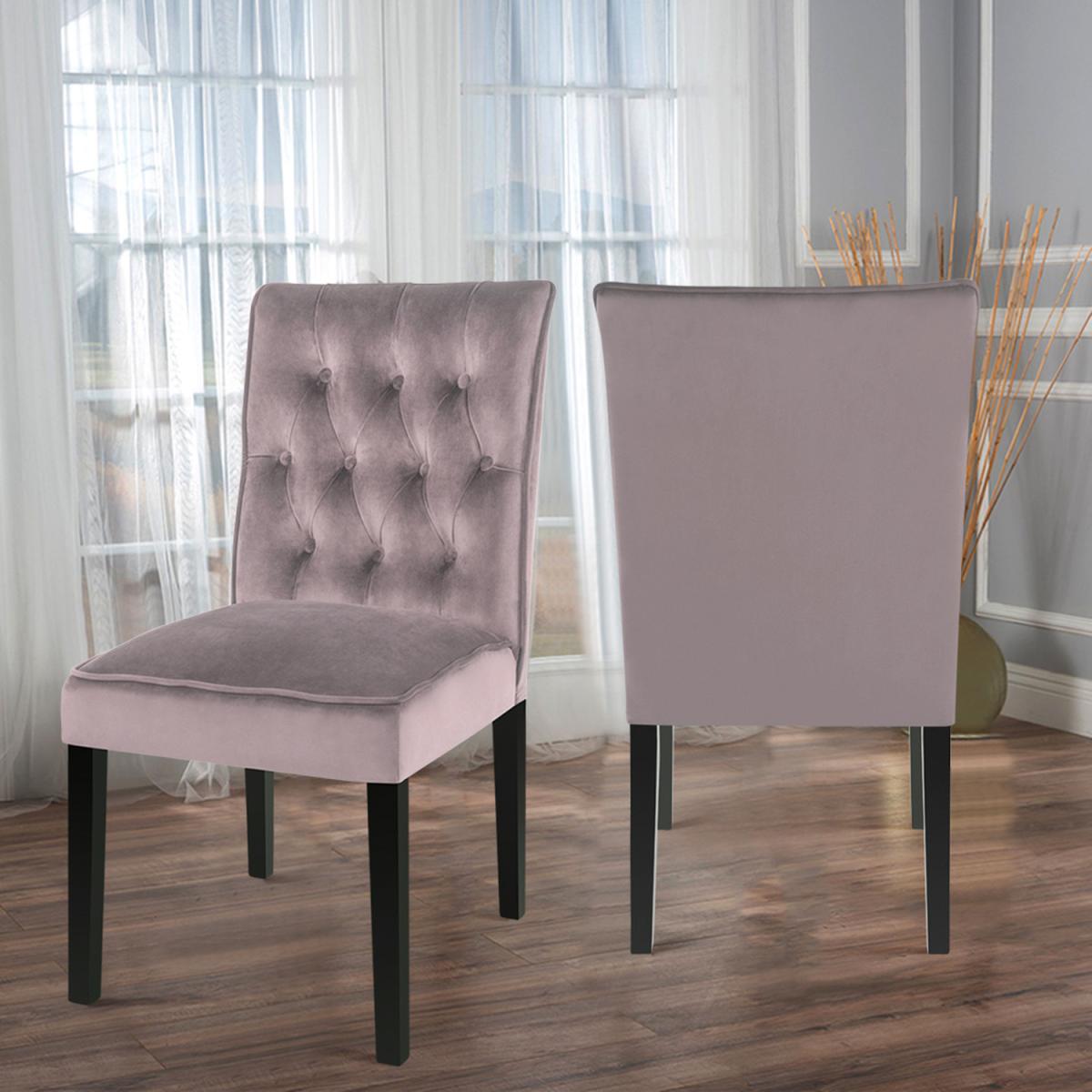 Velvet Side Chair Set Of 2 - Pink – image 6