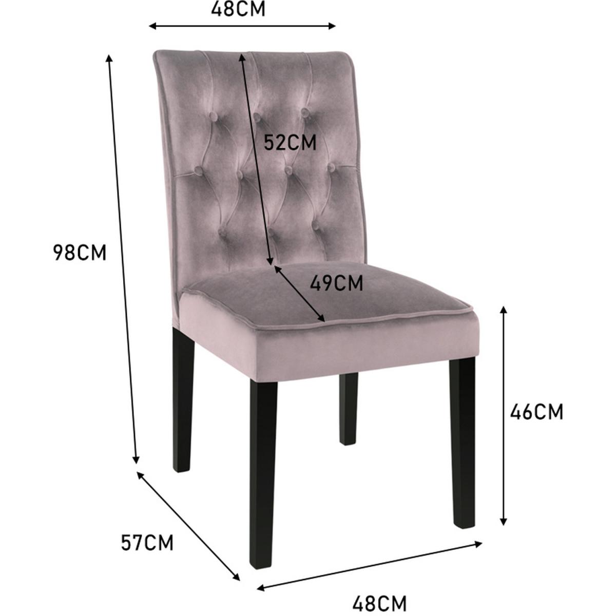 Velvet Side Chair Set Of 2 - Pink – image 7