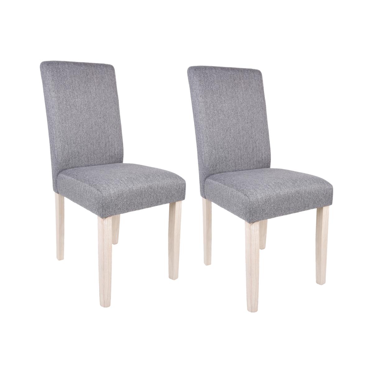 Pair of Dune Grey Herringbone Chairs - Herringbone / Sonoma-style – image 1