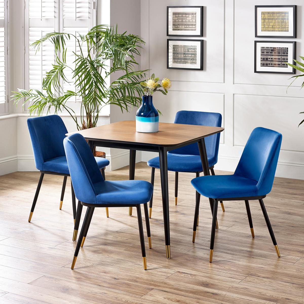 Set Of 2 Delaunay Dining Chairs - Blue - Blue – image 2