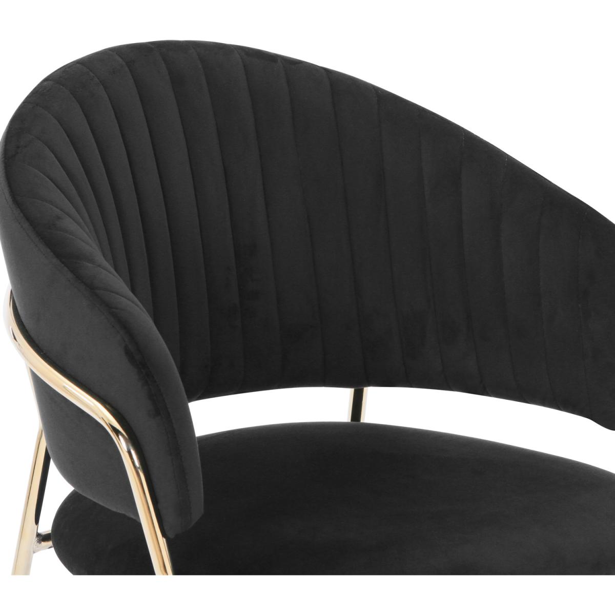 Pair of Maya Brushed Velvet Dining Chairs - Black – image 4