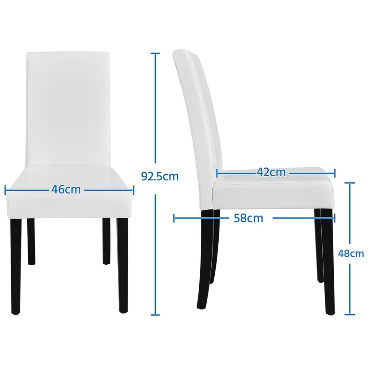 Set of 4 High Back Padded Parson Dining Chair - White – image 3