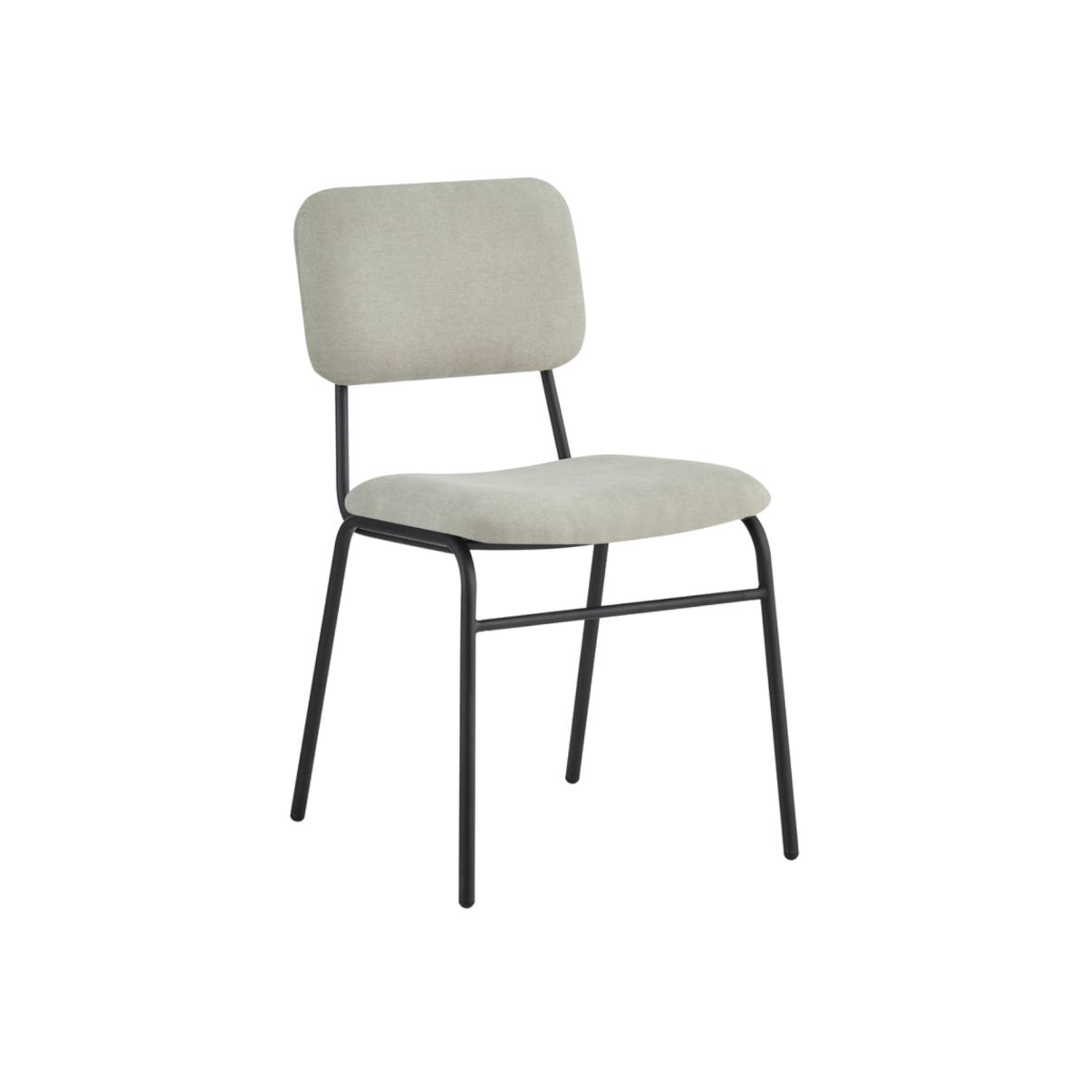 Delta Tan Upholstered Faux Leather Kitchen Dining Chair With Black Legs - Tan