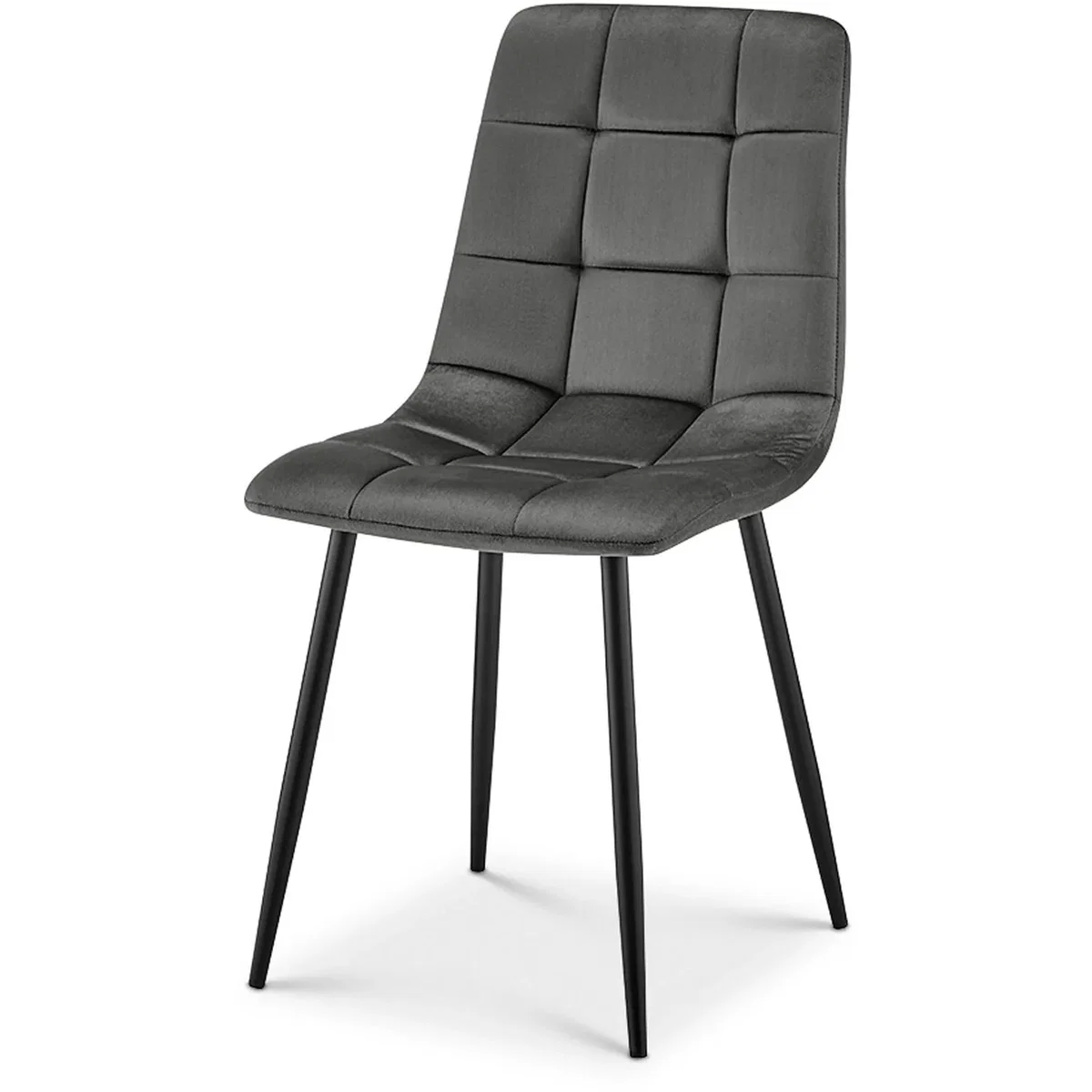 Zurich Embossed Velvet Dining Chair - Grey / 2 – image 2