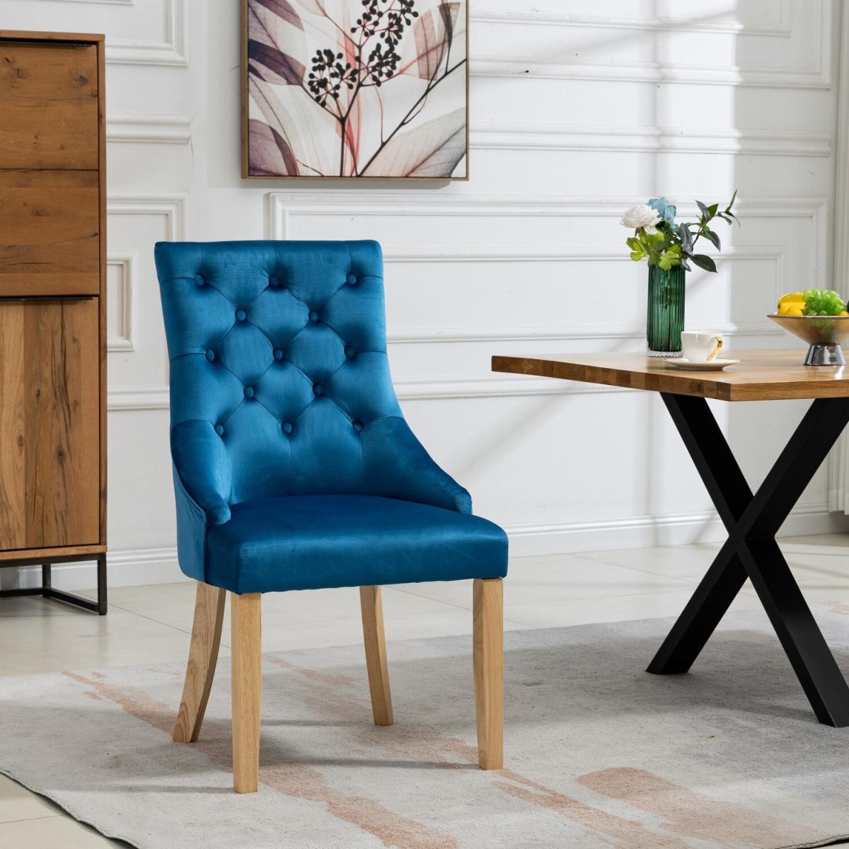 Set of 2 Ravenna Velvet Dining Chairs - Green – image 2