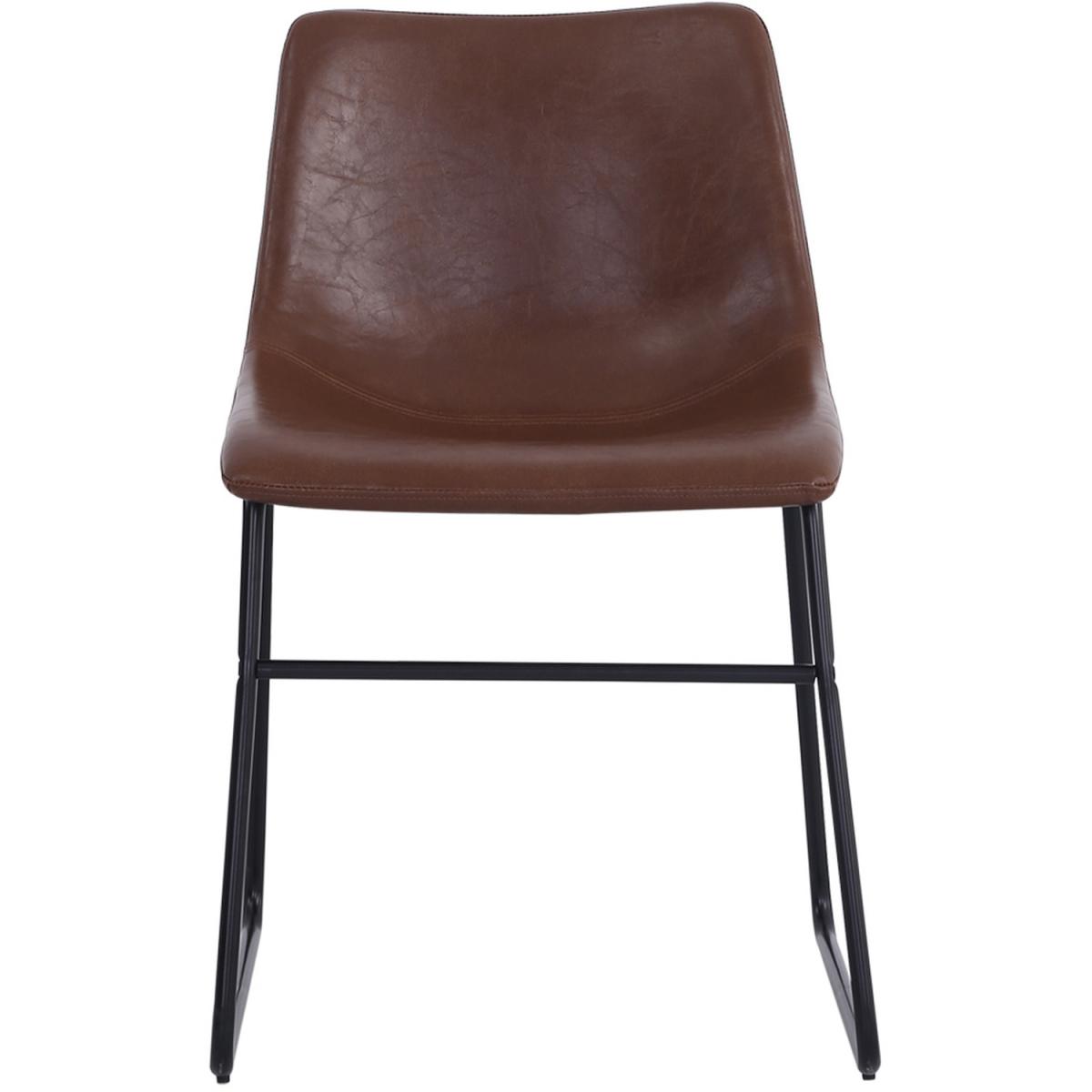 Leather Dining Chairs Set Of 2 - Brown – image 2