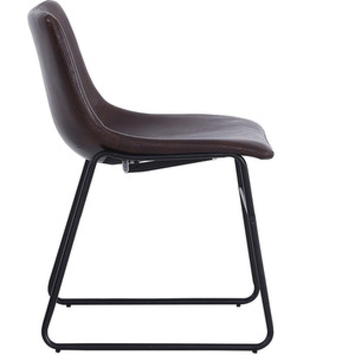Leather Dining Chairs Set Of 2 - Brown – image 12