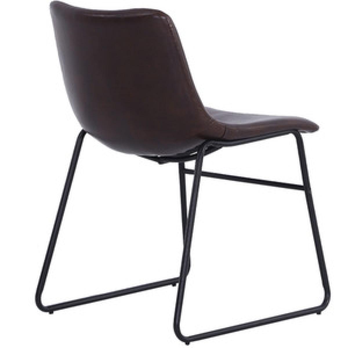 Leather Dining Chairs Set Of 2 - Brown – image 13