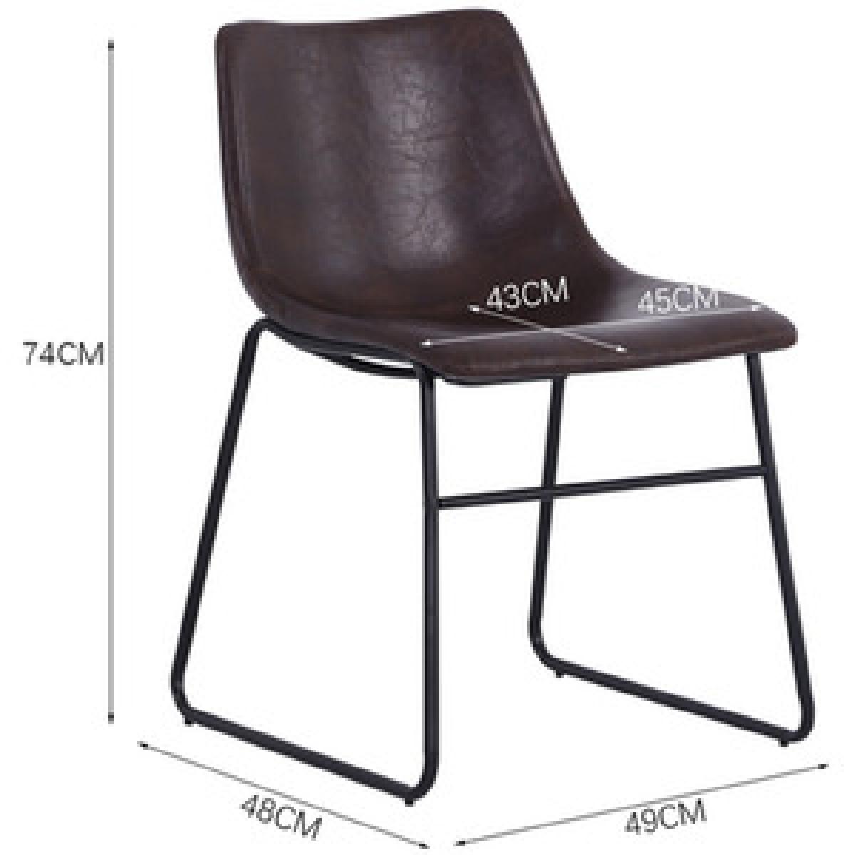 Leather Dining Chairs Set Of 2 - Brown – image 17