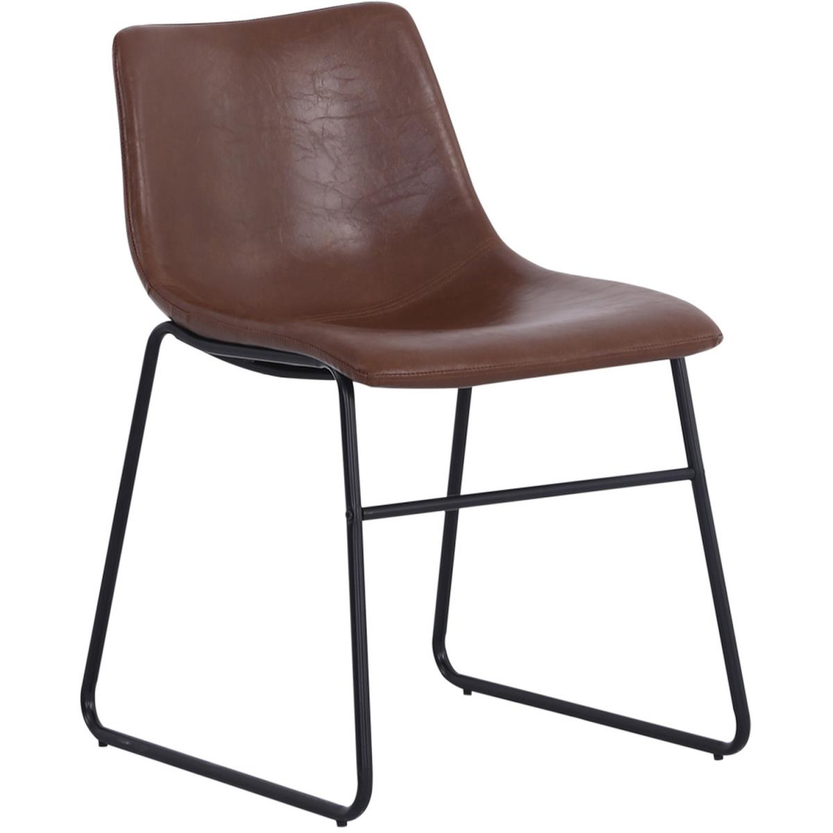 Leather Dining Chairs Set Of 2 - Brown – image 3