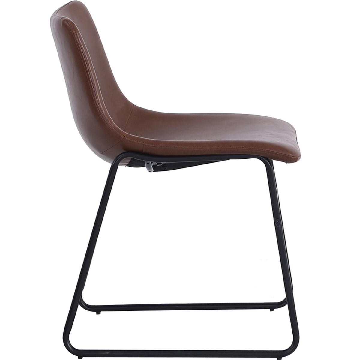 Leather Dining Chairs Set Of 2 - Brown – image 4