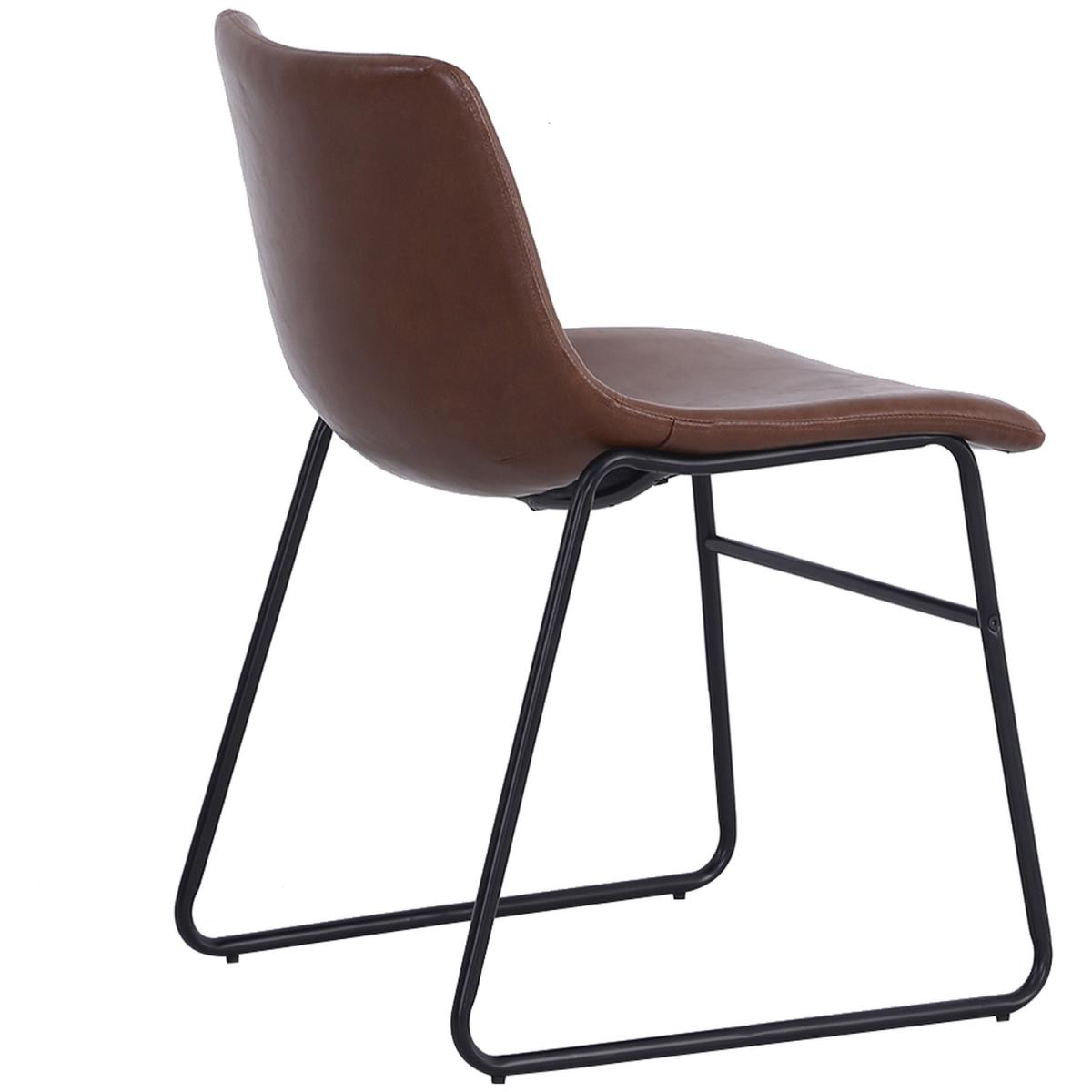 Leather Dining Chairs Set Of 2 - Brown – image 5