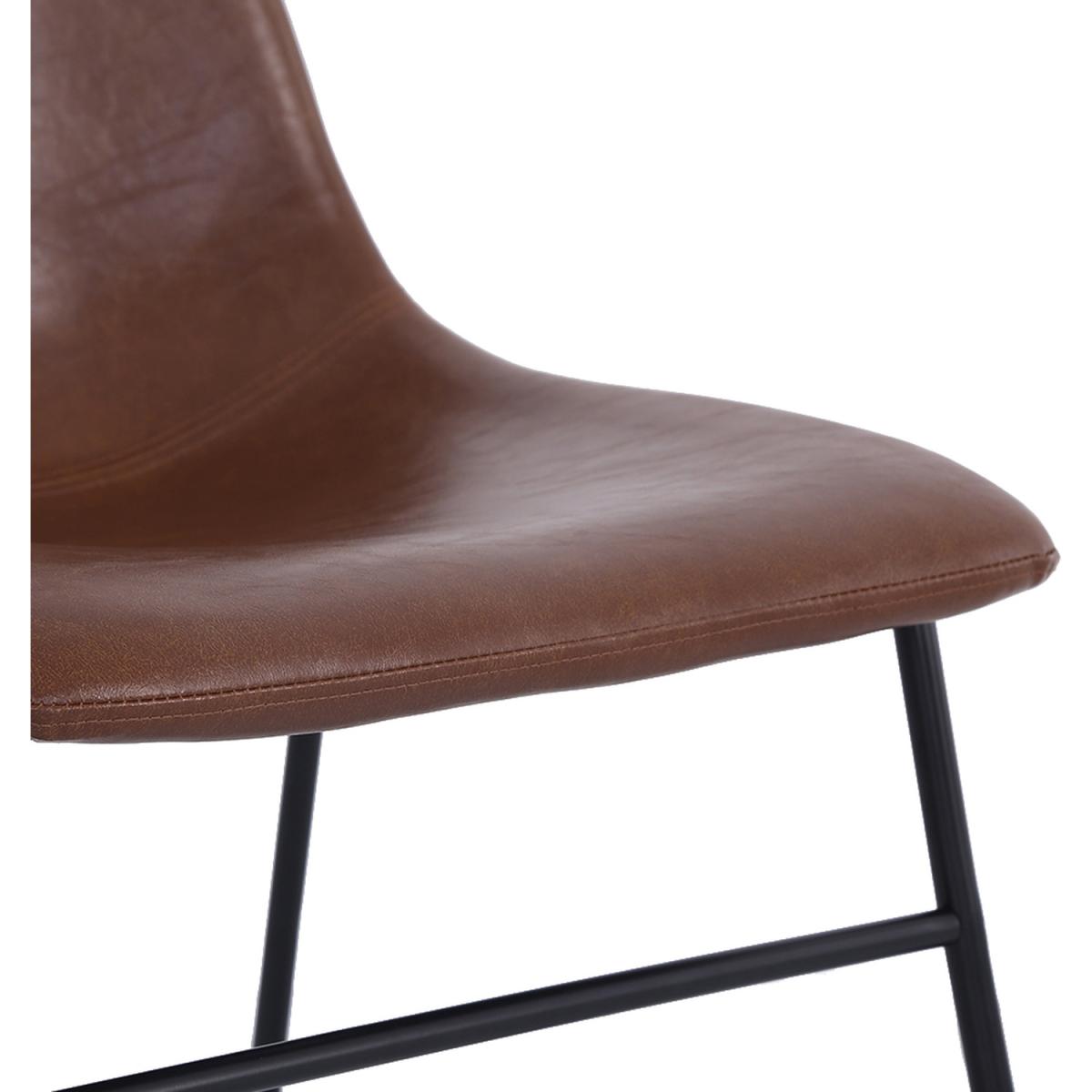 Leather Dining Chairs Set Of 2 - Brown – image 7