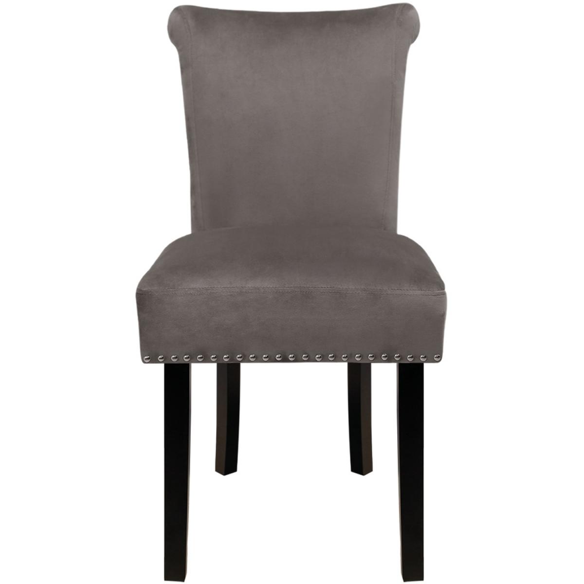 Velvet Comfy Dining Chairs Set - Grey – image 2
