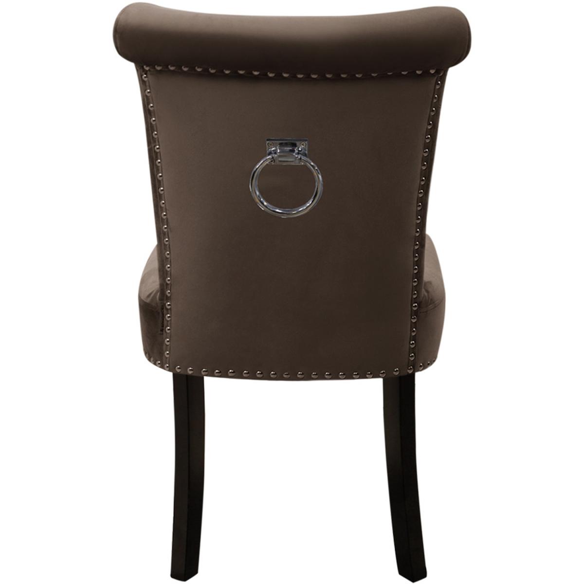 Velvet Comfy Dining Chairs Set - Grey – image 14